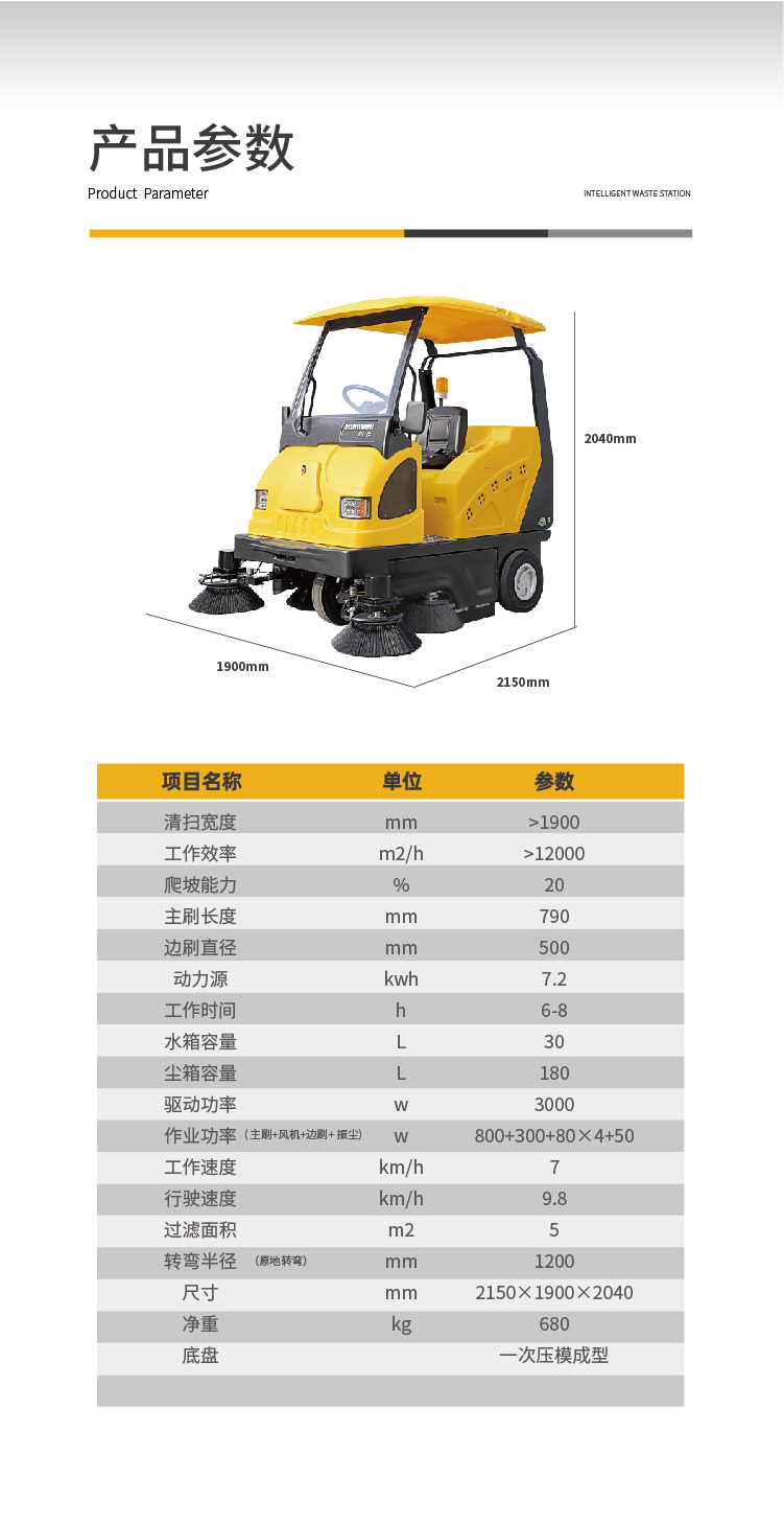 明诺MN-E800W驾驶式扫地机产品参数 驾驶式扫地机,物业清扫车,电动扫地车